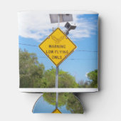 Warnzeichen für niedrige Fliegenklingeln Dosenkühler (Rückseite)