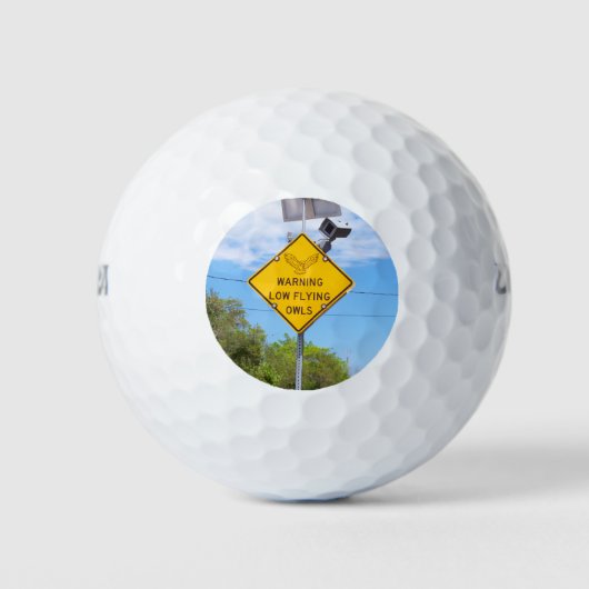 Warnzeichen für niedrige Fliegenklingeln Golfball (Vorderseite)
