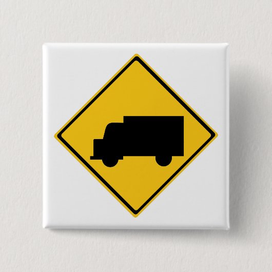 Warnzeichen für Straßenfahrzeuge Button (Vorderseite)