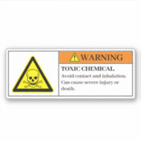 Warnzeichen für toxische Chemikalien