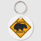Warnzeichen für Wombat Schlüsselanhänger (Vorderseite)