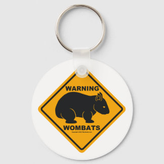 Warnzeichen für Wombat Schlüsselanhänger