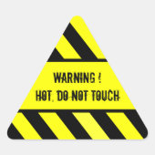 Warnzeichen, HOT Dreieckiger Aufkleber (Vorderseite)