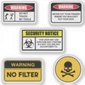 Warnzeichen I Aufkleber (Vorderseite)