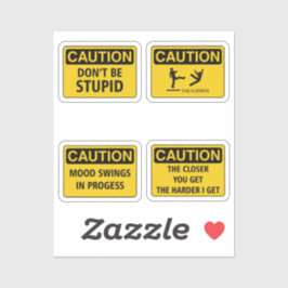 Warnzeichen IV Aufkleber