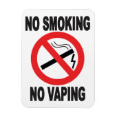 Warnzeichen "Kein Rauchen" Magnet (Vertikal)