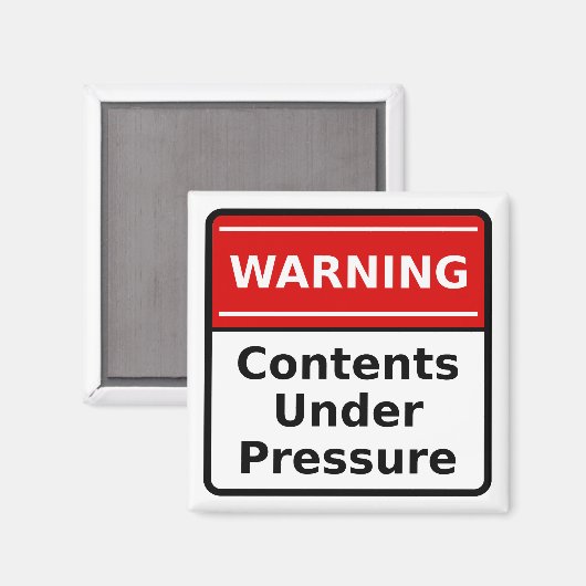 Warnzeichen Magnet (Vorderseite/Rückseite)
