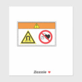 Warnzeichen/Magnetfeldkennzeichnung Aufkleber (Blatt)