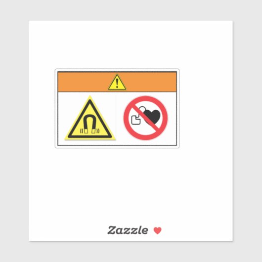 Warnzeichen/Magnetfeldkennzeichnung Aufkleber (Blatt)