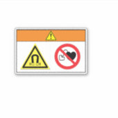 Warnzeichen/Magnetfeldkennzeichnung Aufkleber (Vorderseite)