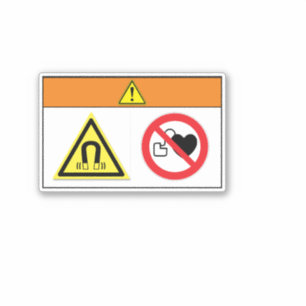 Warnzeichen/Magnetfeldkennzeichnung Aufkleber