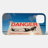 Warnzeichen nahe Flughafen St. Maarten, Case-Mate iPhone Hülle (Rückseite (Horizontal))