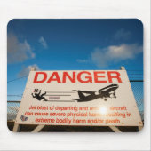 Warnzeichen nahe Flughafen St. Maarten, Mousepad (Vorne)