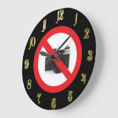 Warnzeichen ohne Kamera Große Wanduhr (Winkel)