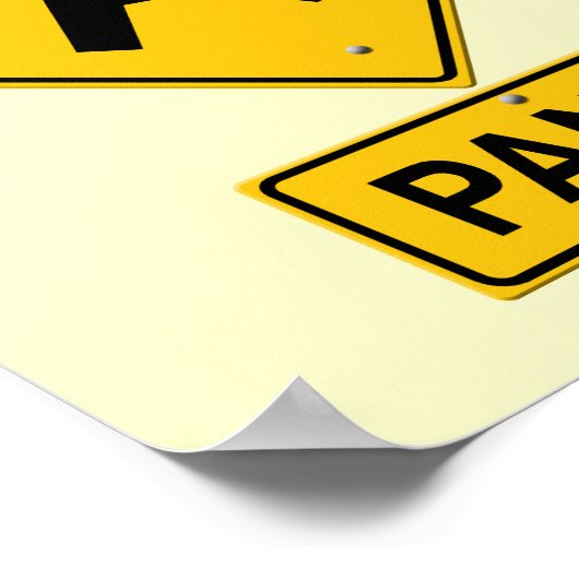 Warnzeichen Poster (Ecke)