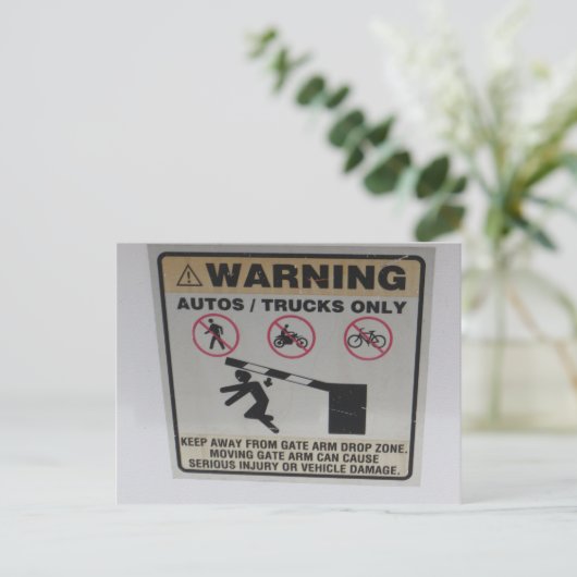 Warnzeichen Postkarte (Stehend Vorderseite)