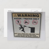 Warnzeichen Postkarte (Vorne/Hinten)