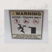 Warnzeichen Postkarte (Vorderseite)