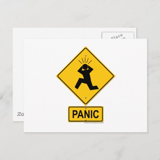 Warnzeichen Postkarte (Vorne/Hinten)