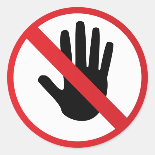 Warnzeichen Runder Aufkleber (Vorderseite)