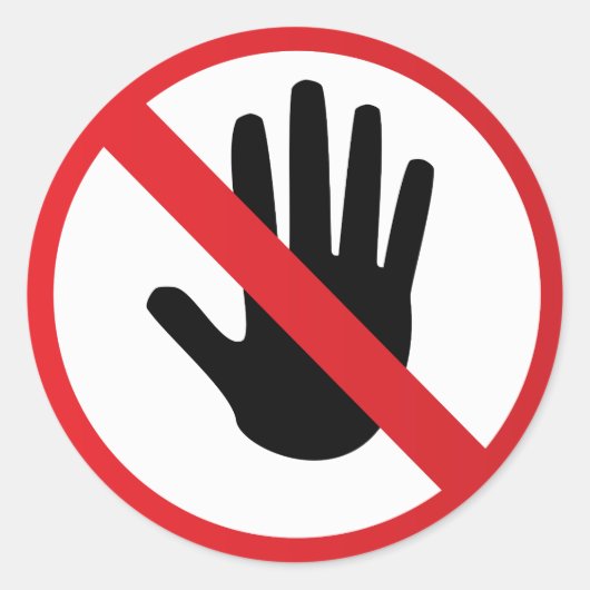 Warnzeichen Runder Aufkleber (Vorderseite)