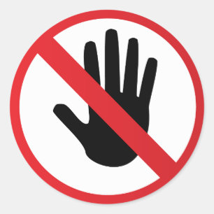 Warnzeichen Runder Aufkleber