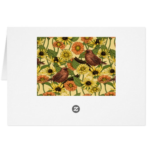 Warnzeichen und Blume, blassgelb (Rückseite Horizontal)