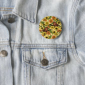 Warnzeichen und Blume, blassgelb Button (Beispiel)