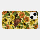 Warnzeichen und Blume, blassgelb Case-Mate iPhone Hülle (Rückseite (Horizontal))