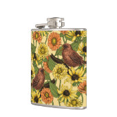 Warnzeichen und Blume, blassgelb Flachmann (Links)