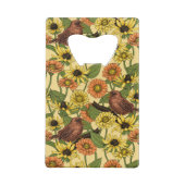 Warnzeichen und Blume, blassgelb Geldbeutel Flaschenöffner (Rückseite)