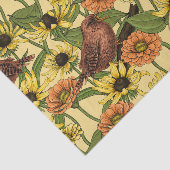 Warnzeichen und Blume, blassgelb Seidenpapier (Ausschnitt)