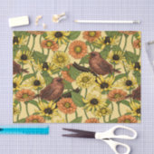 Warnzeichen und Blume, blassgelb Seidenpapier (Handwerk)