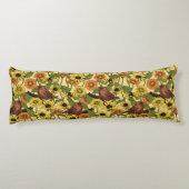 Warnzeichen und Blume, blassgelb Seitenschläferkissen (Rückseite)