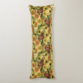 Warnzeichen und Blume, blassgelb Seitenschläferkissen (Rückseite (Vertikal))