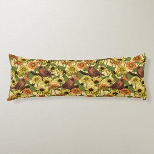 Warnzeichen und Blume, blassgelb Seitenschläferkissen