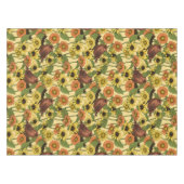 Warnzeichen und Blume, blassgelb Tischdecke (Vorderseite (Horizontal))