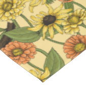 Warnzeichen und Blume, blassgelb Tischdecke (Schrägansicht)
