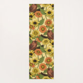 Warnzeichen und Blume, blassgelb Yogamatte (Rückseite)