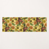 Warnzeichen und Blume, blassgelb Yogamatte (Vorderseite (Horizontal))