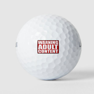 Warnzeichen zum Ausfüllen von Inhalten für Erwachs Golfball