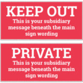 Warnzeichen - Zwei Zeichen als Aufkleber (Vorderseite)