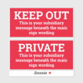 Warnzeichen - Zwei Zeichen als Aufkleber (Blatt)