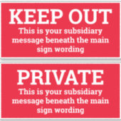 Warnzeichen - Zwei Zeichen als Aufkleber (Vorderseite)