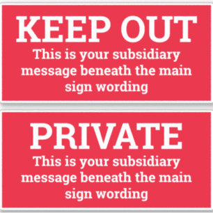 Warnzeichen - Zwei Zeichen als Aufkleber