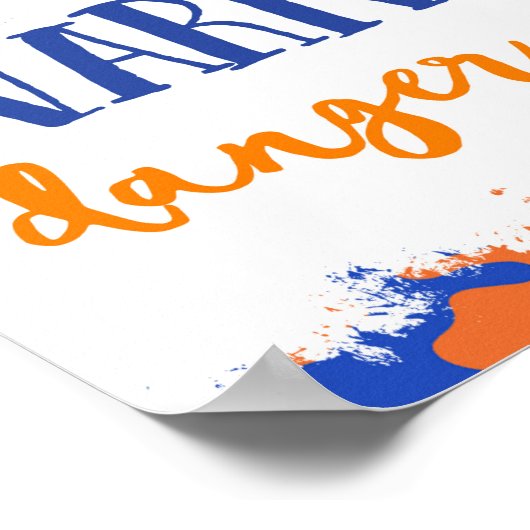 Warnzonenzeichen | Dart Gun Party Poster (Ecke)