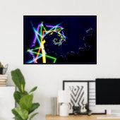Warp-Geschwindigkeit Neon 2 Poster (Heimbüro)