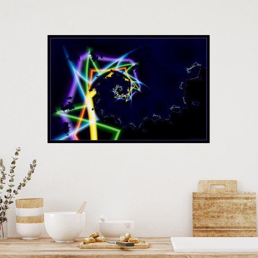 Warp-Geschwindigkeit Neon 2 Poster (Küche)