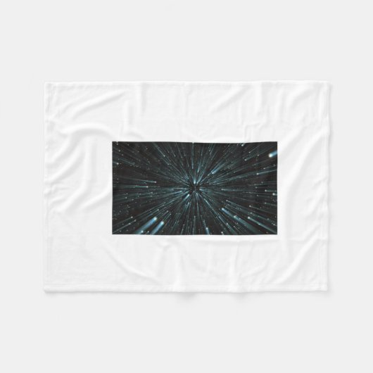 Warp-Speed-Aufkleber Fleecedecke (Vorderseite (Horizontal))