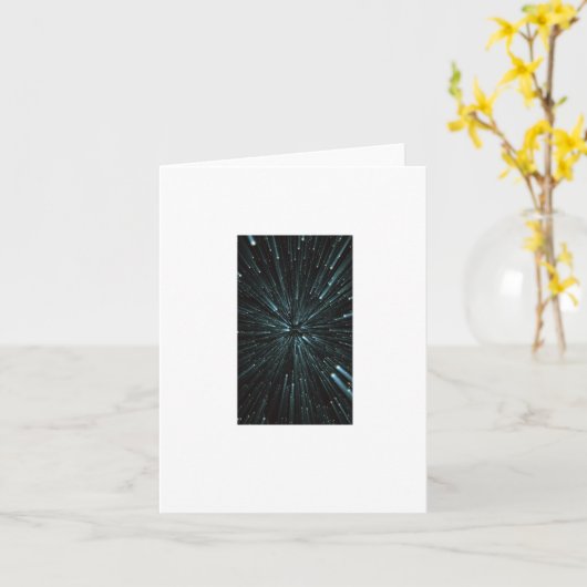 Warp-Speed-Aufkleber Karte (Gelbe Blume)